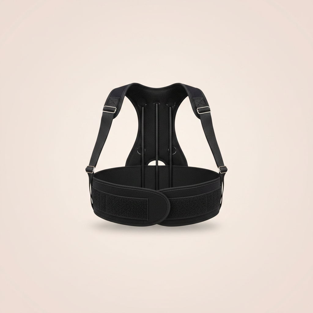 Posture Corrector Belt front view on beige background