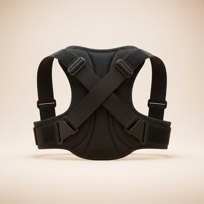 Posture Corrector Belt back angle view on beige background